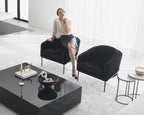 Antonio Scene featuring Angelo Lounge Chairs in Black Velvet