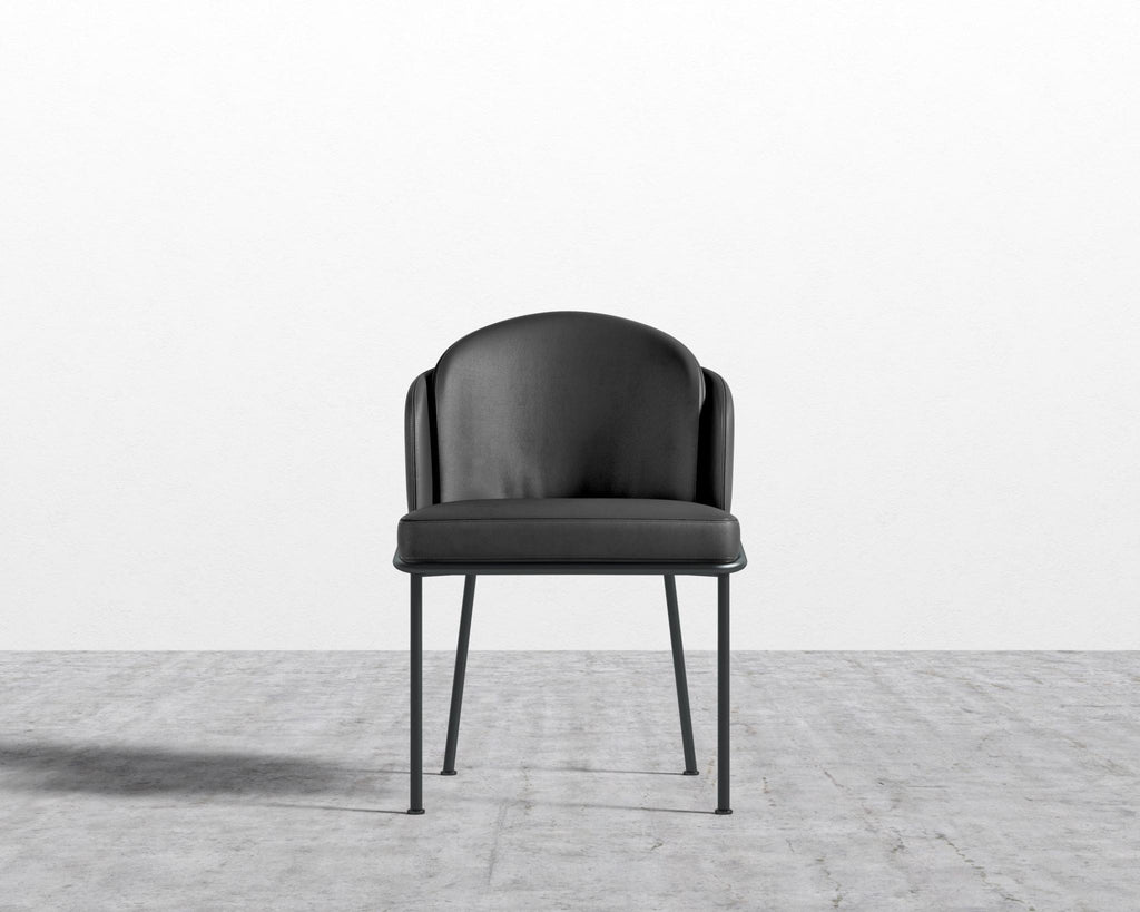 Angelo Dining Chair - Black - Angelo, Microfiber Leather - Trento Jet Black