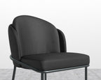 Angelo Dining Chair - Black - Angelo, Microfiber Leather - Trento Jet Black