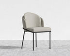 Angelo Dining Chair - Black - Angelo, Microfiber Leather - Trento Taupe