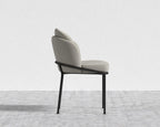 Angelo Dining Chair - Black - Angelo, Microfiber Leather - Trento Taupe