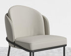 Angelo Dining Chair - Black - Angelo, Microfiber Leather - Trento Taupe