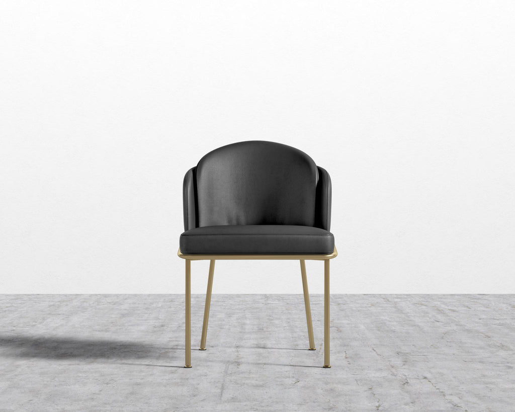 Angelo Dining Chair - Black - Angelo, Microfiber Leather - Trento Jet Black