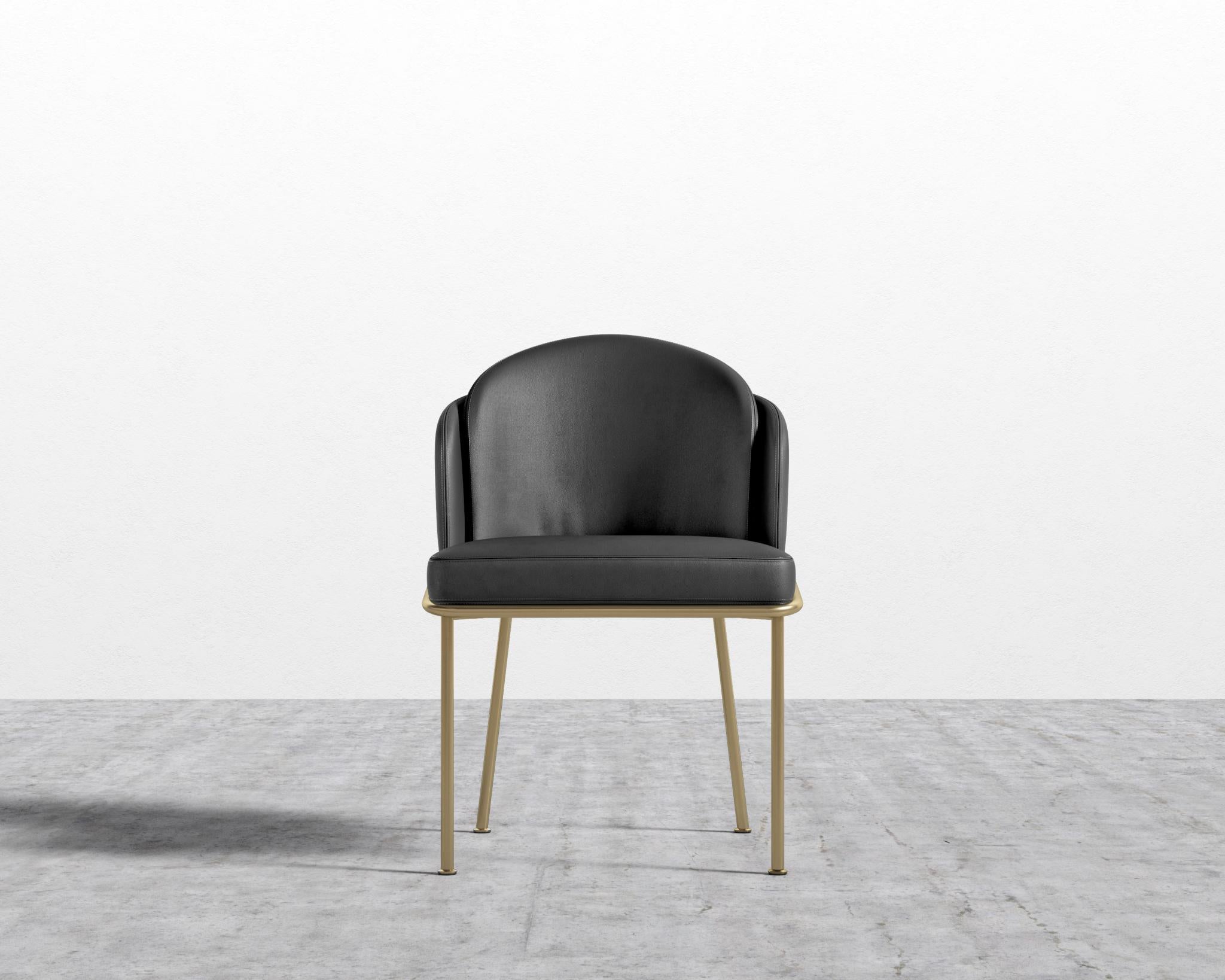 Angelo Dining Chair - Black - Angelo, Microfiber Leather - Trento Jet Black