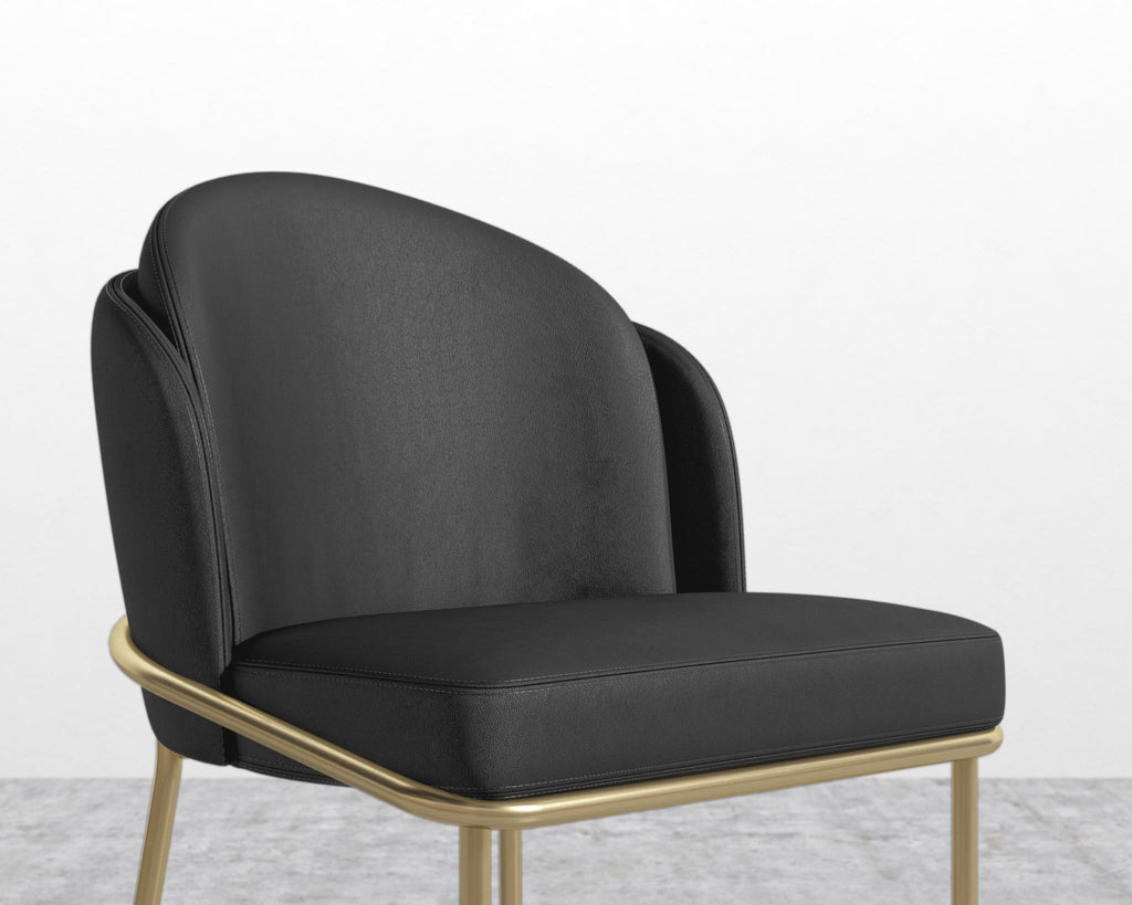 Angelo Dining Chair - Black - Angelo, Microfiber Leather - Trento Jet Black