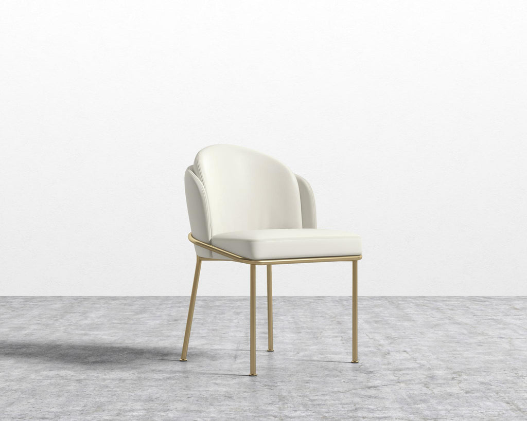 Angelo Dining Chair - Black - Angelo, Microfiber Leather - Trento Eggshell