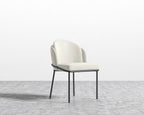 Angelo Dining Chair - Black - Angelo, Microfiber Leather - Trento Eggshell