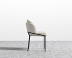 Angelo Dining Chair - Black - Angelo, Microfiber Leather - Trento Eggshell