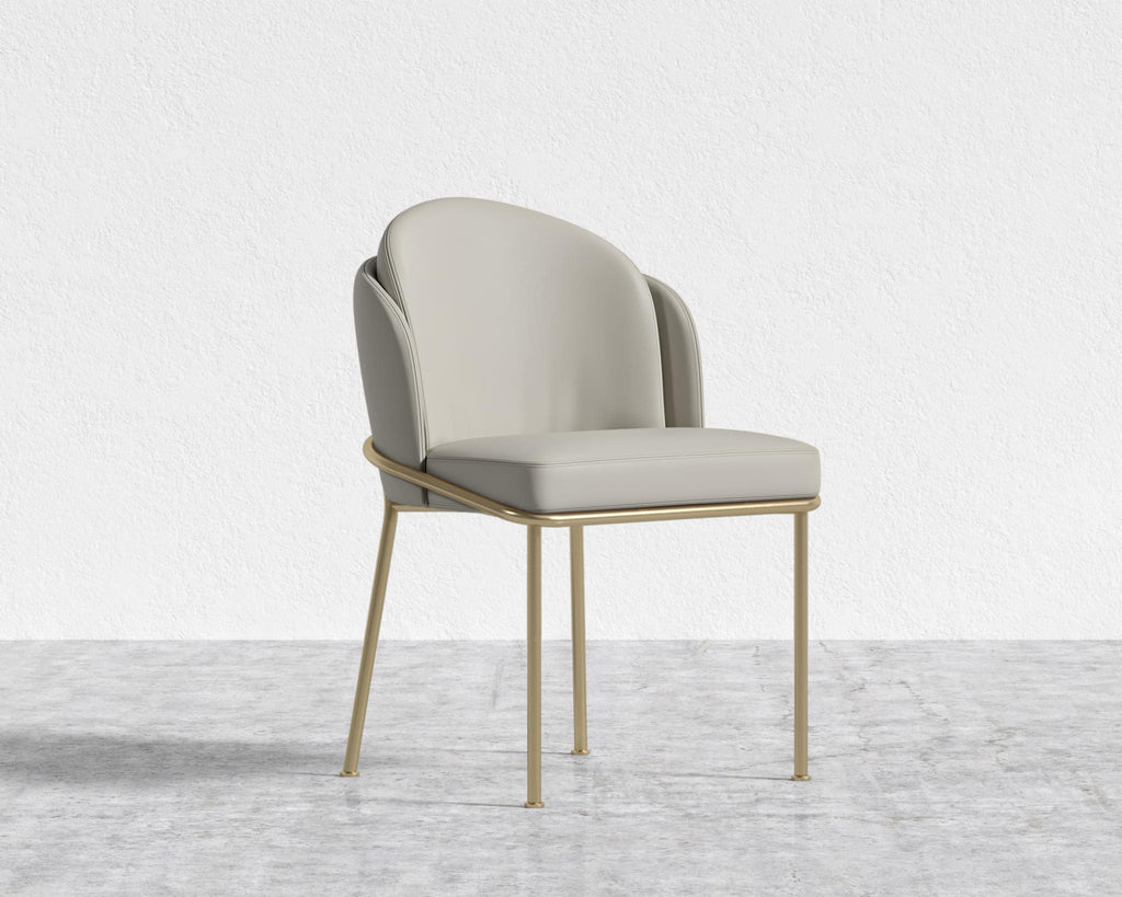 Angelo Dining Chair - Black - Angelo, Microfiber Leather - Trento Taupe