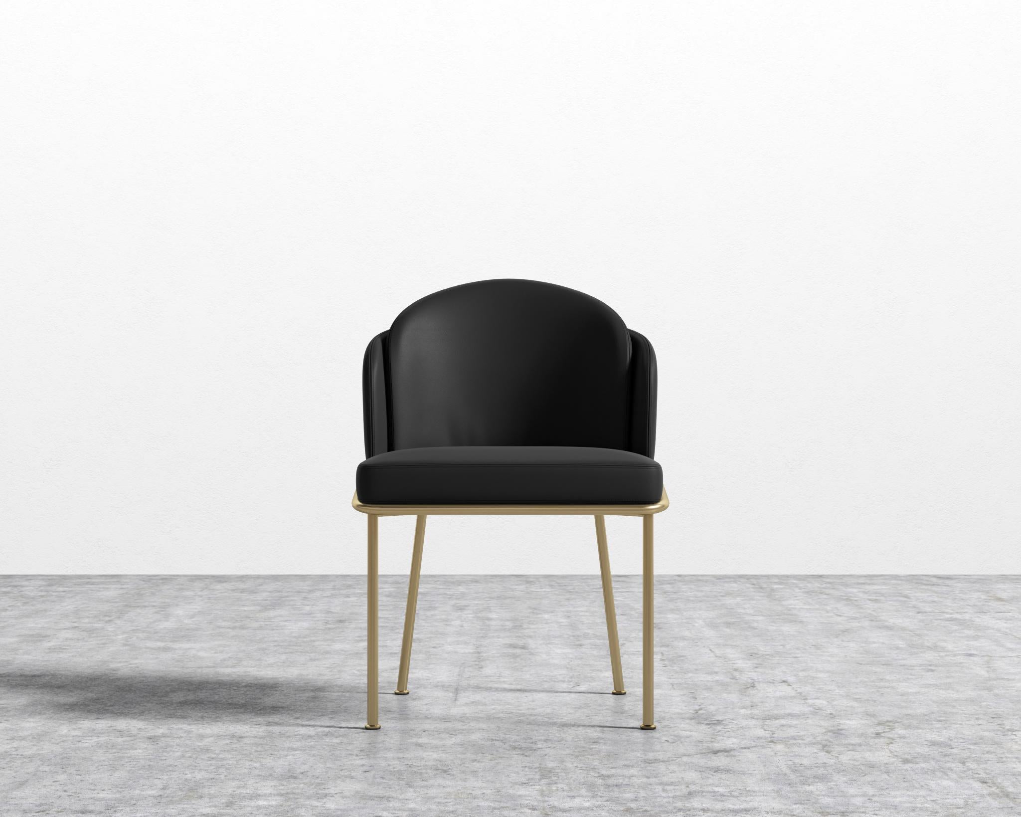 Angelo Dining Chair - Black - Angelo, PU Leather - Monaco Black