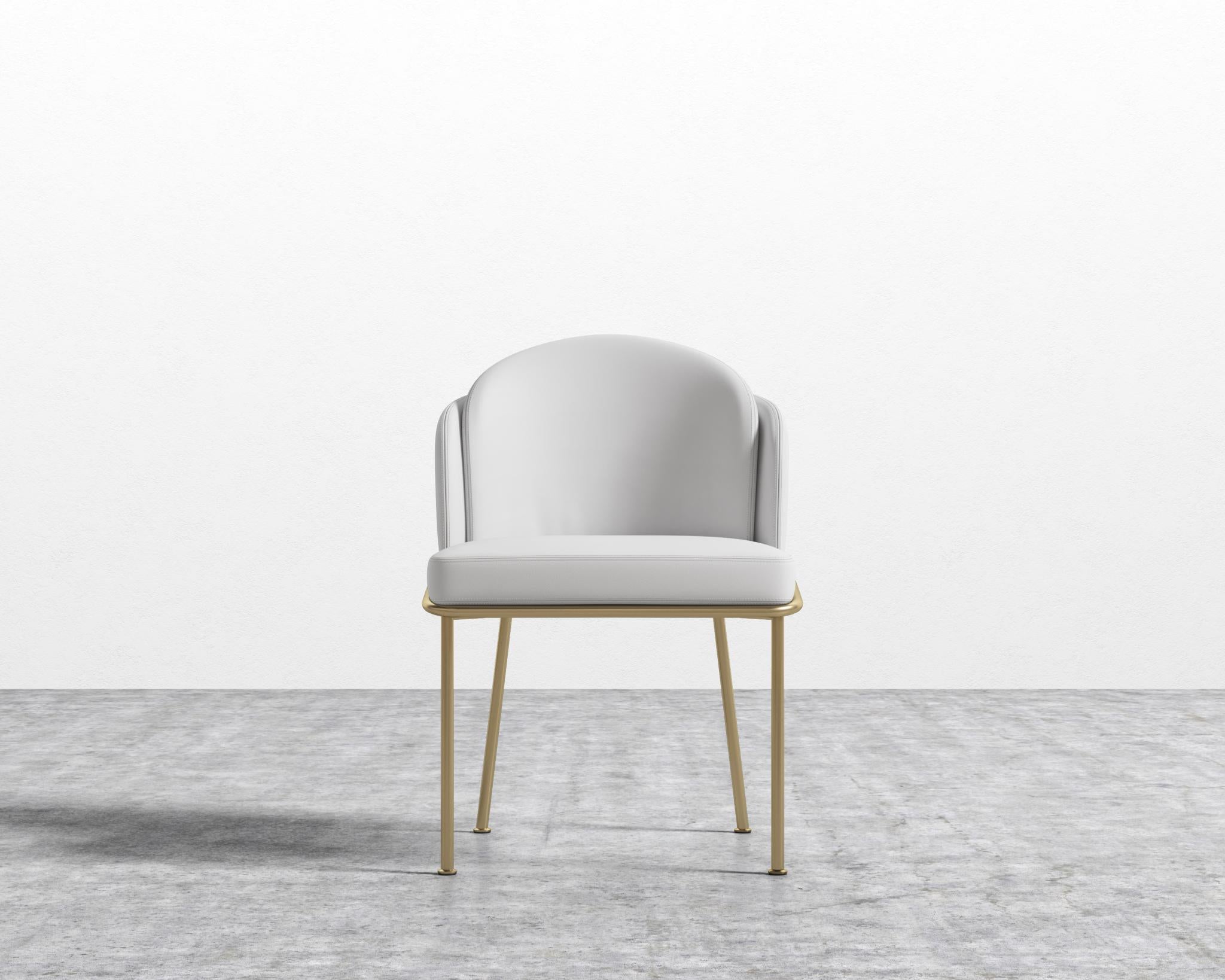 Angelo Dining Chair - Black - Angelo, PU Leather - Monaco White