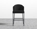 Angelo Counter Stool - Black - Angelo, Chatou Bouclé - Caviar