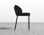 Angelo Counter Stool - Black - Angelo, Chatou Bouclé - Caviar