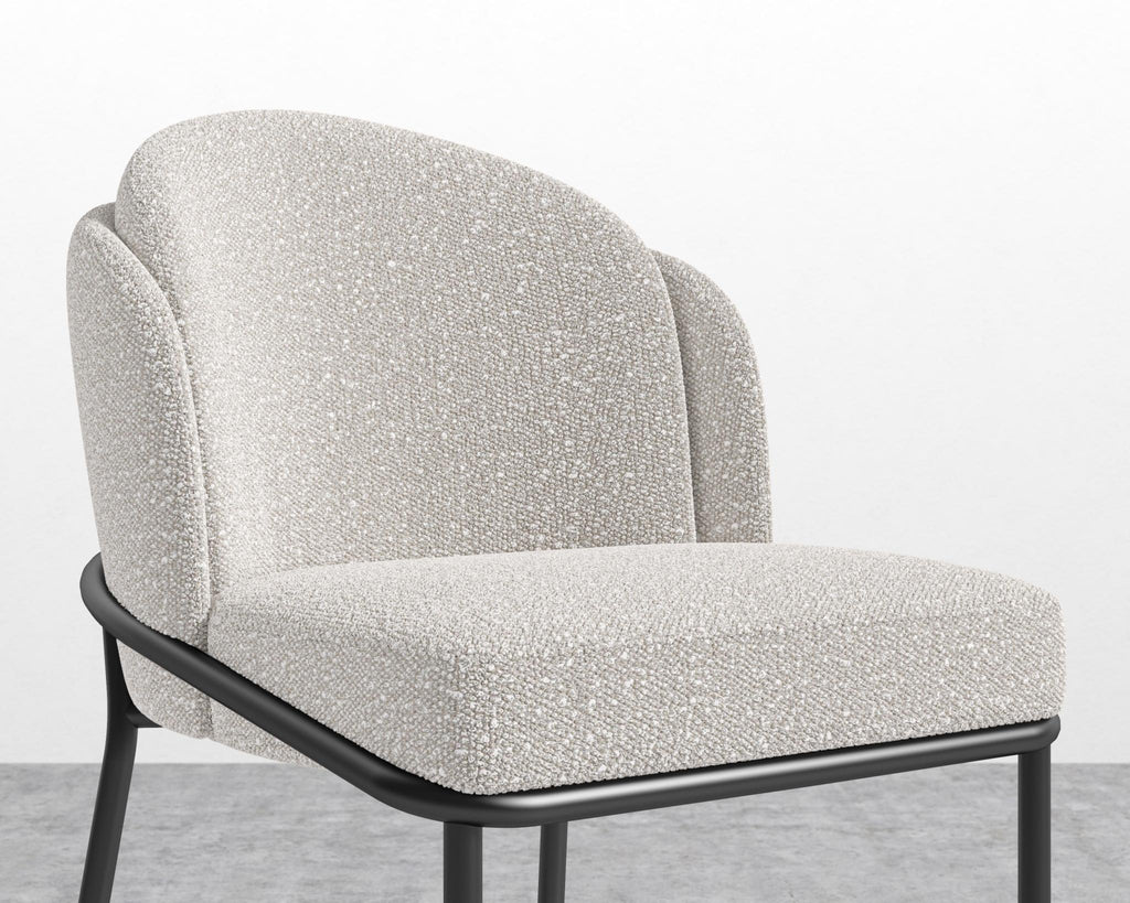 Angelo Counter Stool - Black - Angelo, Chatou Bouclé - Pearl