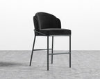 Angelo Counter Stool - Black - Angelo, Plush Velvet - Black