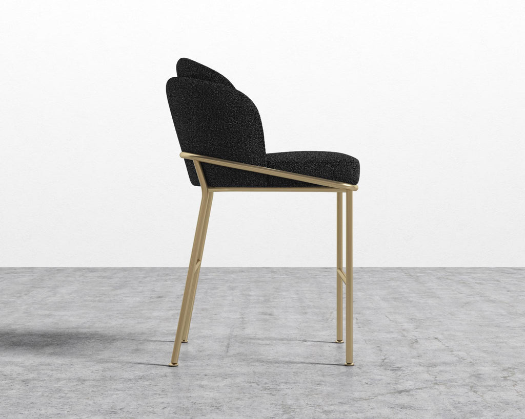 Angelo Counter Stool - Black - Angelo, Chatou Bouclé - Caviar