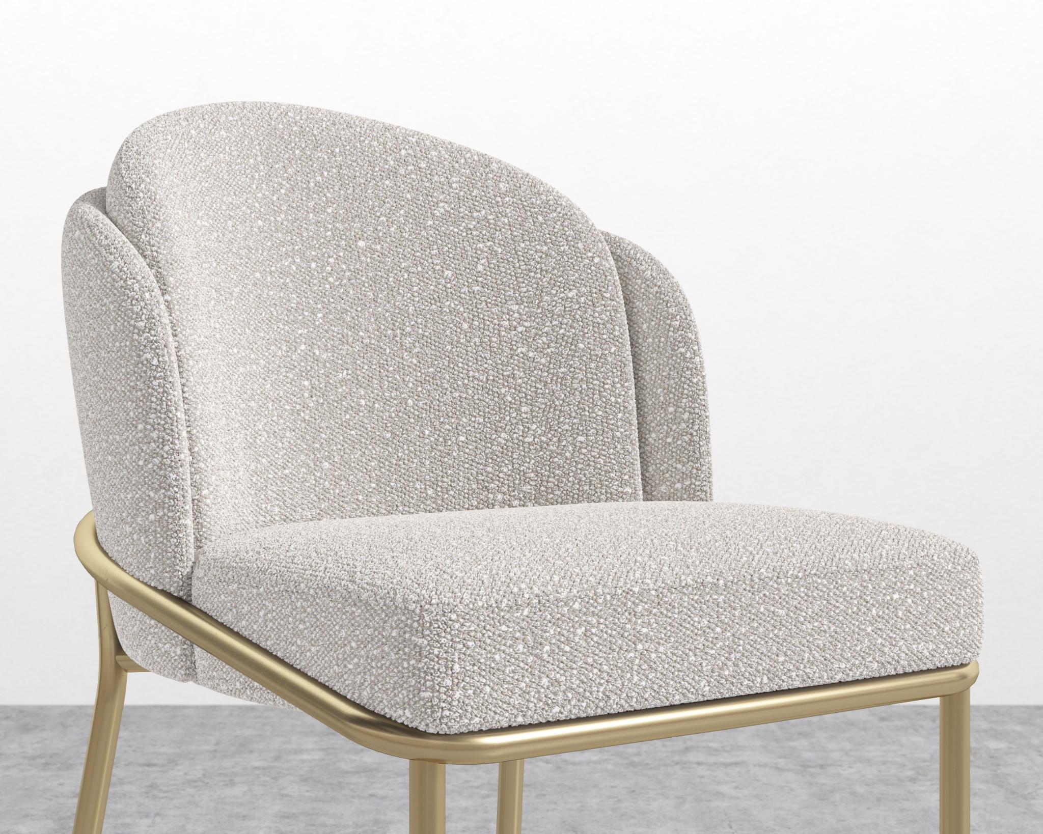 Angelo Counter Stool - Black - Angelo, Chatou Bouclé - Pearl