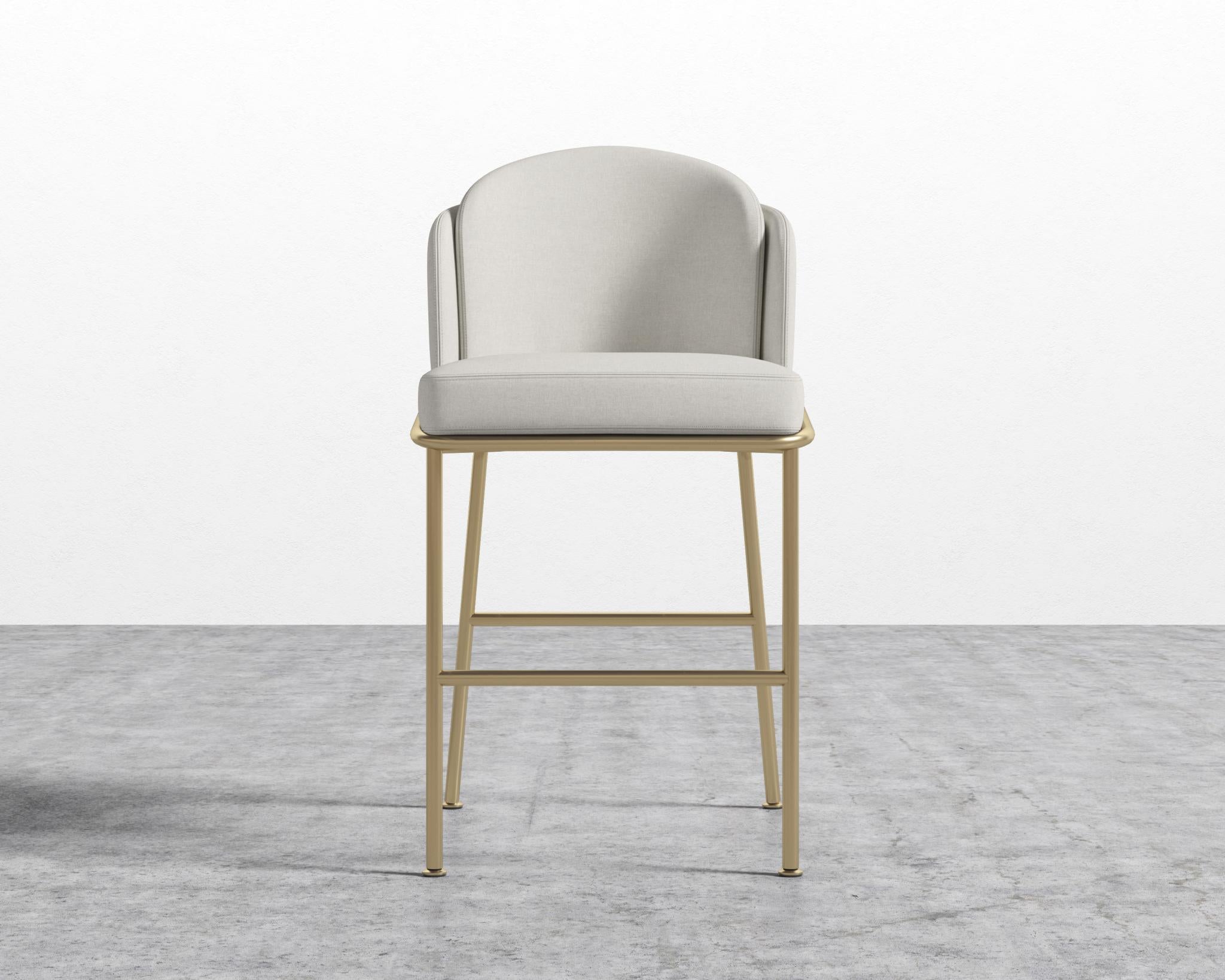 Angelo Counter Stool - Modern Felt - Alesund - Brass