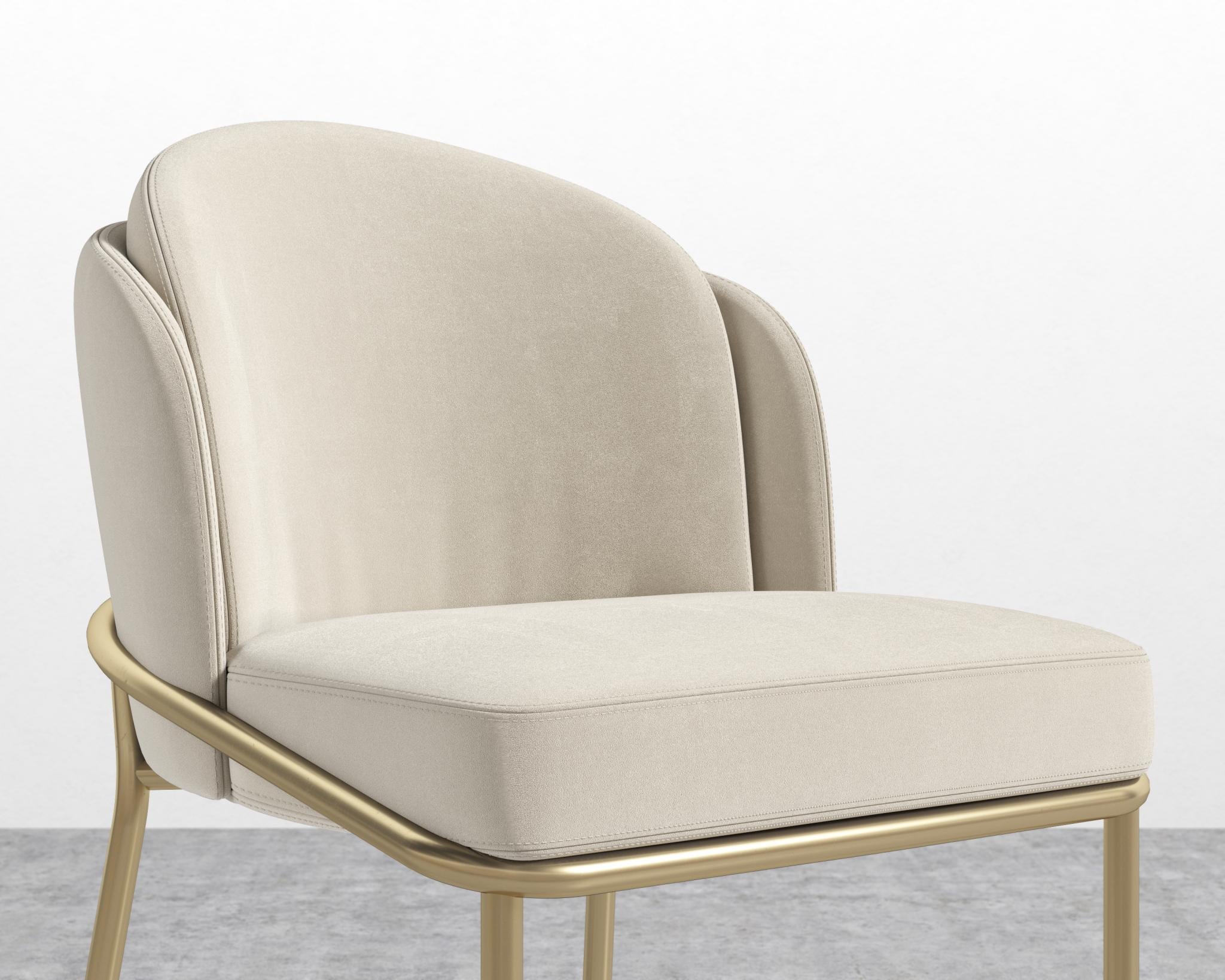 Angelo Counter Stool - Black - Angelo, Signature Plush Velvet - Warm Taupe