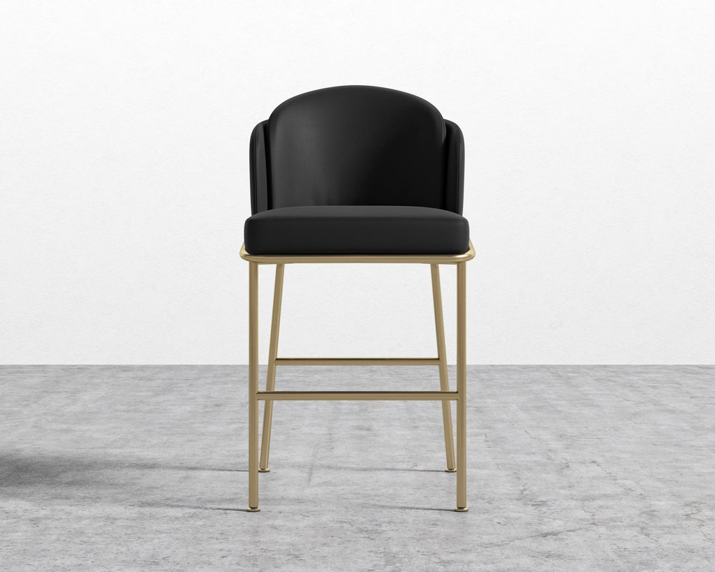 Angelo Counter Stool - Black - Angelo, PU Leather - Monaco Black