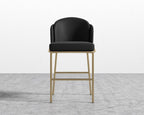 Angelo Counter Stool - Black - Angelo, PU Leather - Monaco Black