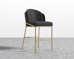Angelo Counter Stool - Black - Angelo, PU Leather - Monaco Black