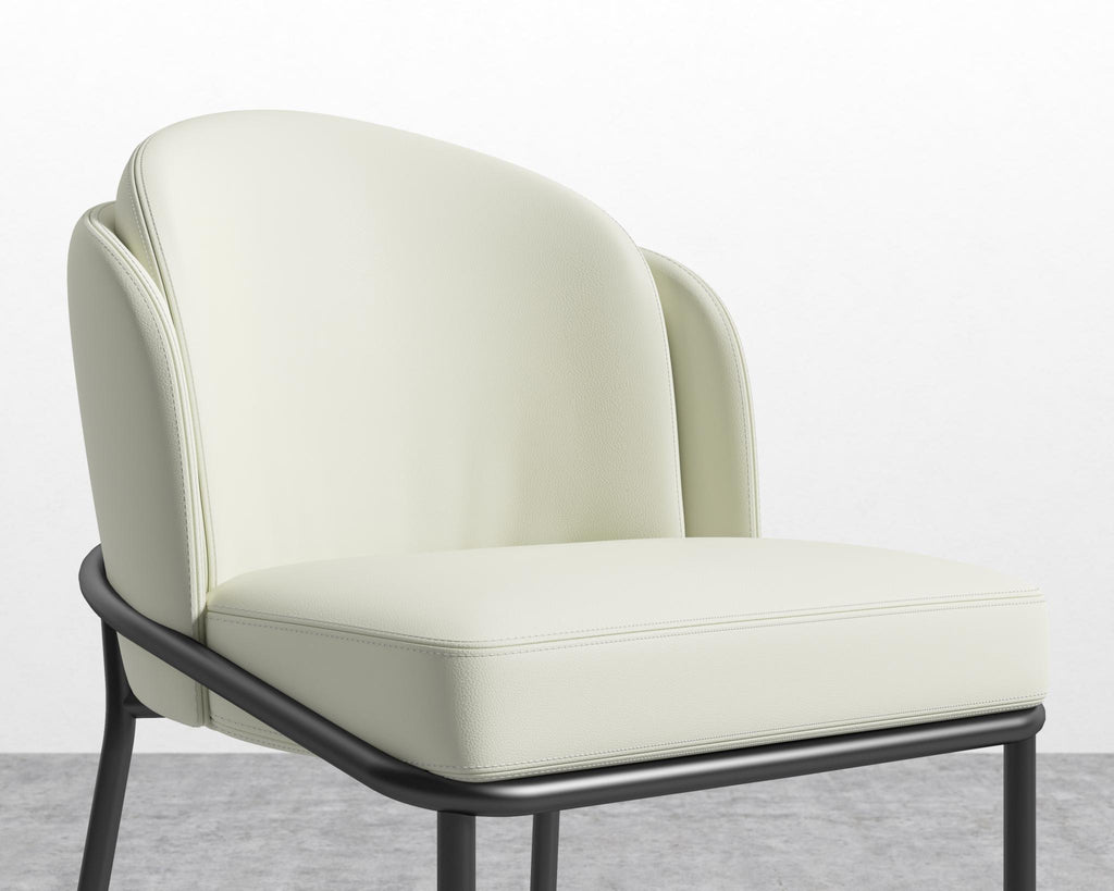 Angelo Counter Stool - Black - Angelo, PU Leather - Monaco Cream