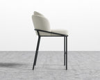 Angelo Counter Stool - Black - Angelo, Microfiber Leather - Trento Eggshell