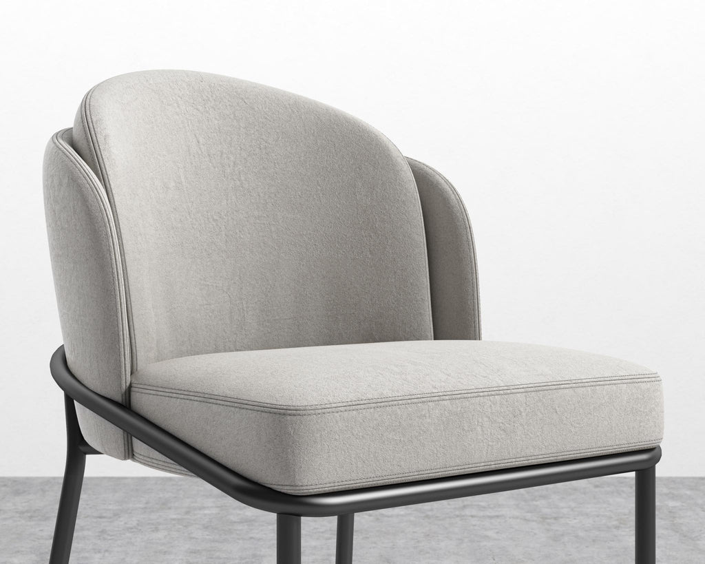 Angelo Counter Stool - Black - Angelo, Venice Vegan Suede - Chiffon