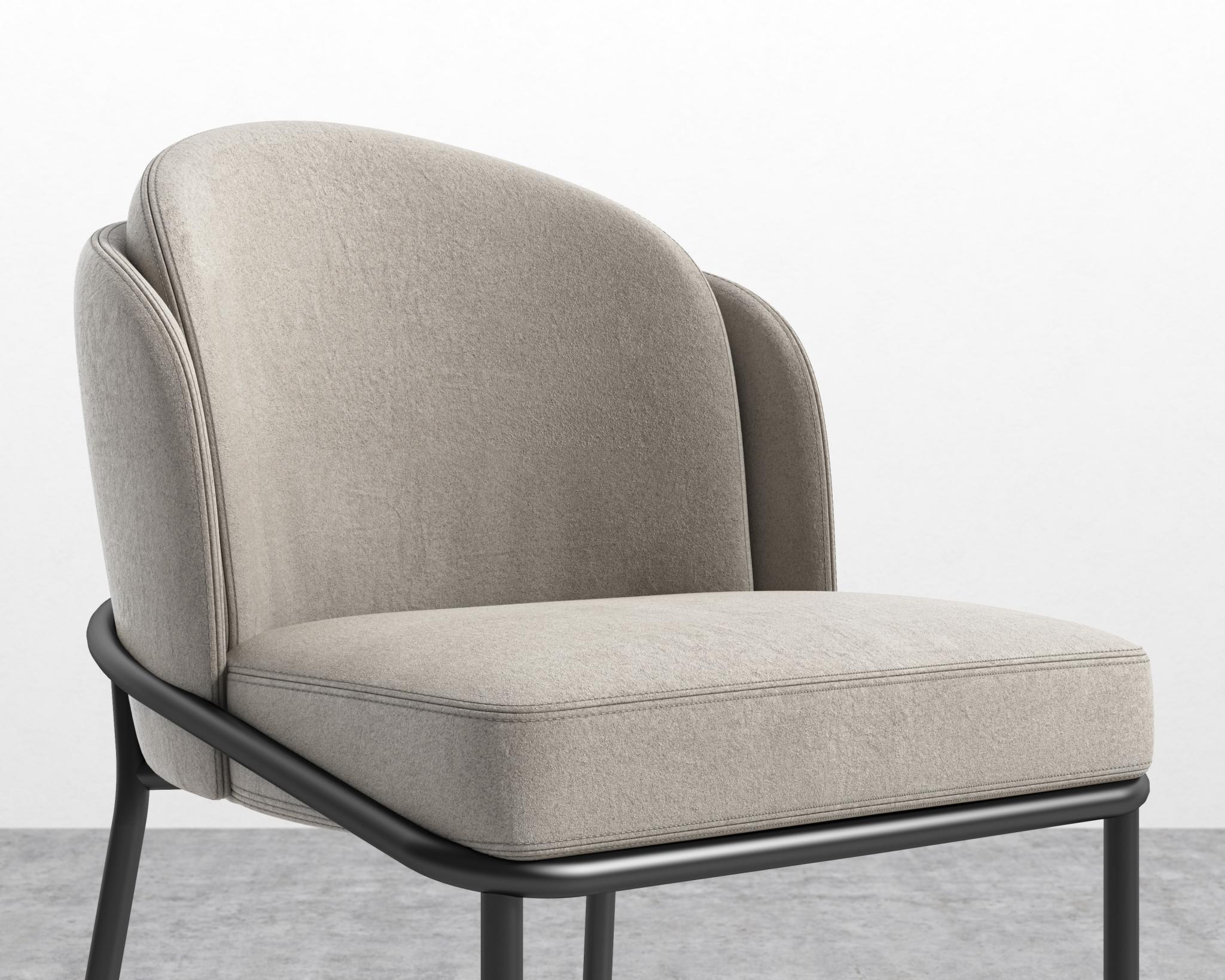 Angelo Counter Stool - Black - Angelo, Venice Vegan Suede - Latte