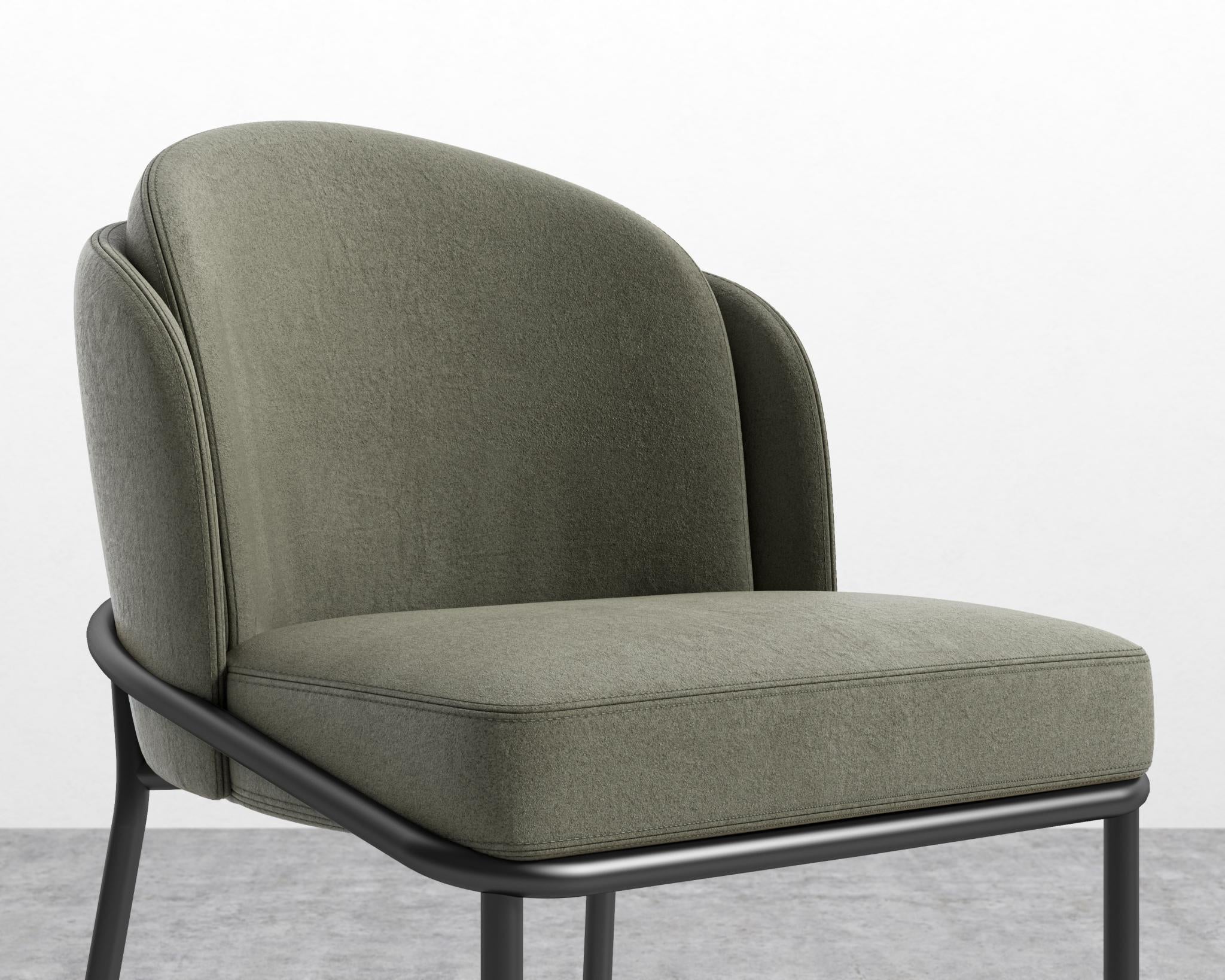 Angelo Counter Stool - Black - Angelo, Venice Vegan Suede - Sage