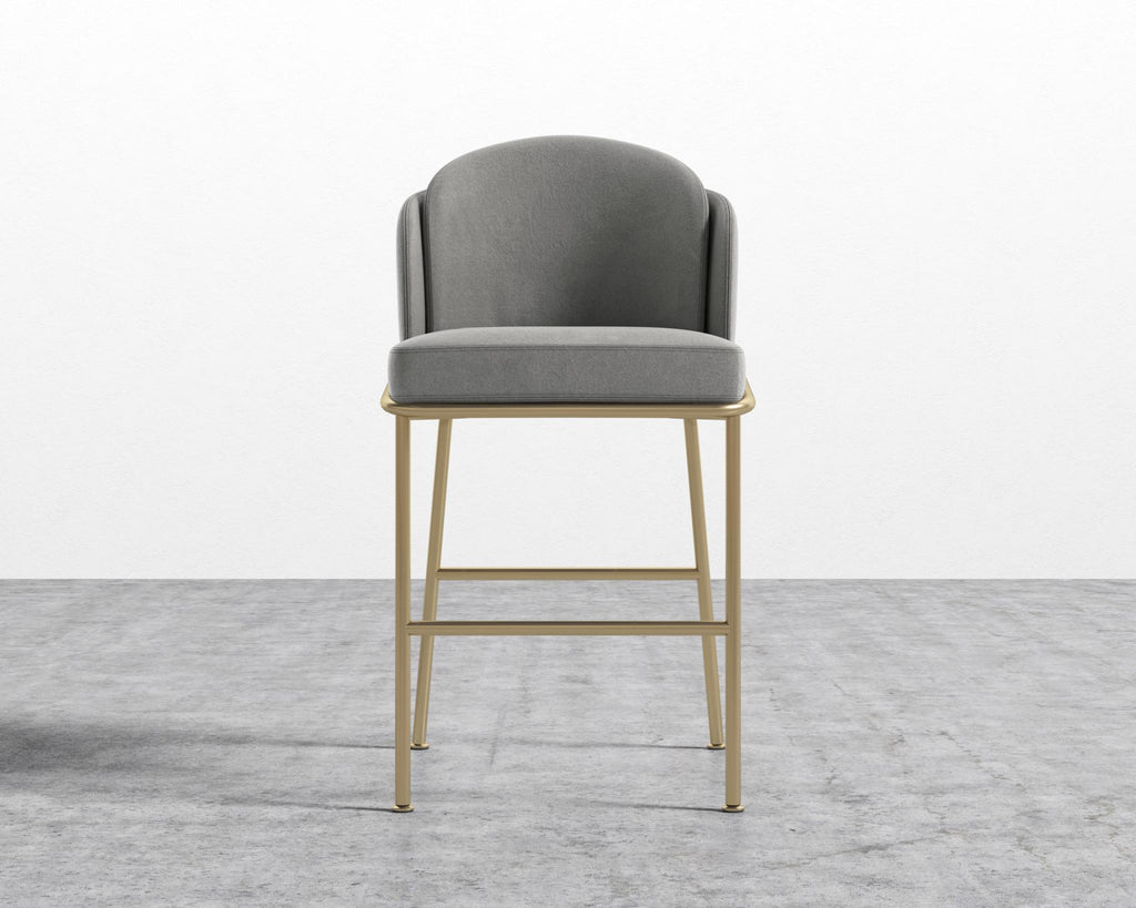 Angelo Counter Stool - Black - Angelo, Venice Vegan Suede - Strato