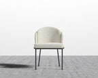 Angelo Dining Chair - Black - Angelo, Chatou Bouclé - Pearl