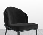 Angelo Dining Chair - Black - Angelo, Plush Velvet - Black