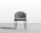 Angelo Dining Chair - Black - Angelo, Plush Velvet - Glacier Grey