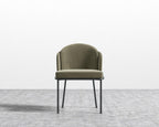 Angelo Dining Chair - Black - Angelo, Signature Plush Velvet - Olive Green