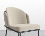 Angelo Dining Chair - Black - Angelo, Signature Plush Velvet - Warm Taupe