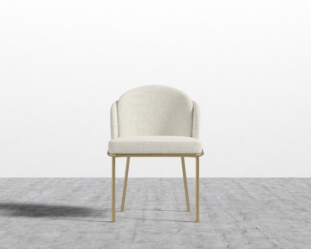 Angelo Dining Chair - Black - Angelo, Chatou Bouclé - Pearl