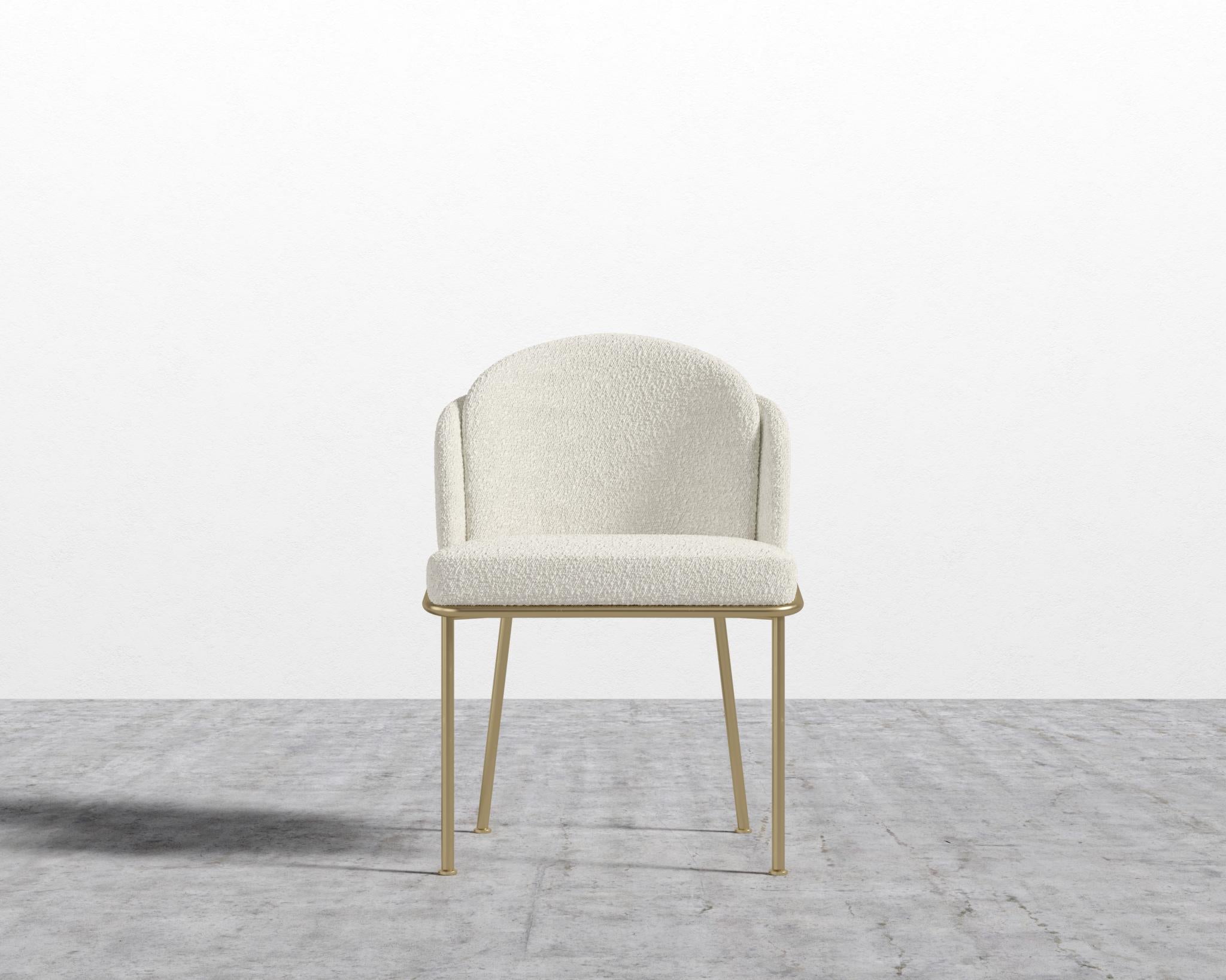 Angelo Dining Chair - Black - Angelo, Chatou Bouclé - Pearl