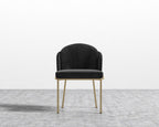 Angelo Dining Chair - Black - Angelo, Plush Velvet - Black