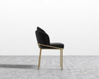 Angelo Dining Chair - Black - Angelo, Plush Velvet - Black