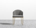 Angelo Dining Chair - Black - Angelo, Plush Velvet - Glacier Grey