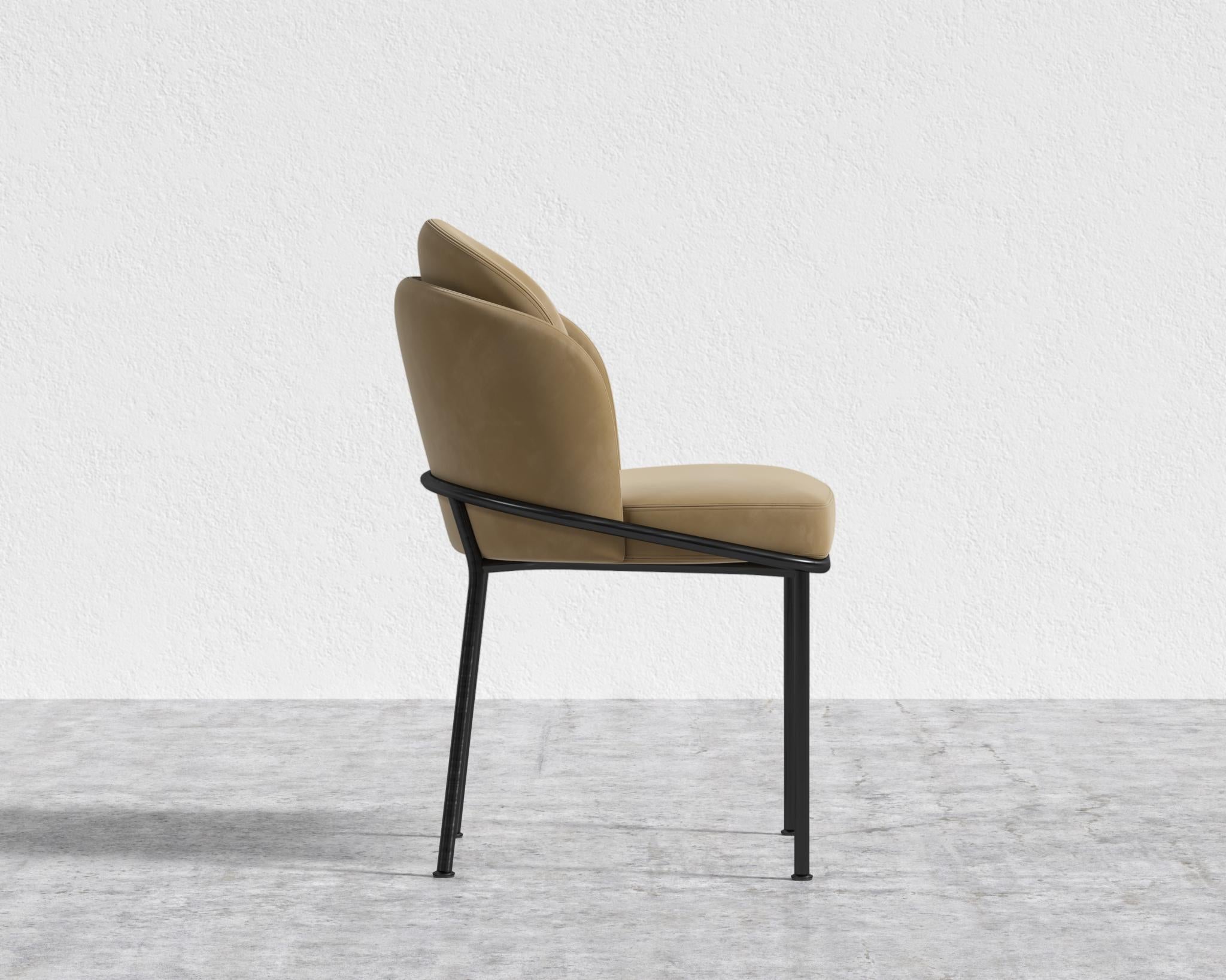 Angelo Dining Chair - Black - Angelo, Plush Velvet - Dune