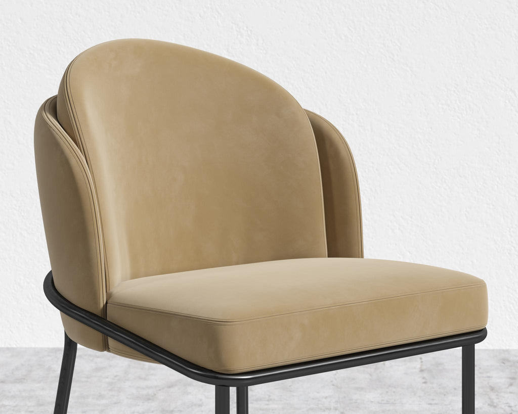 Angelo Dining Chair - Black - Angelo, Plush Velvet - Dune