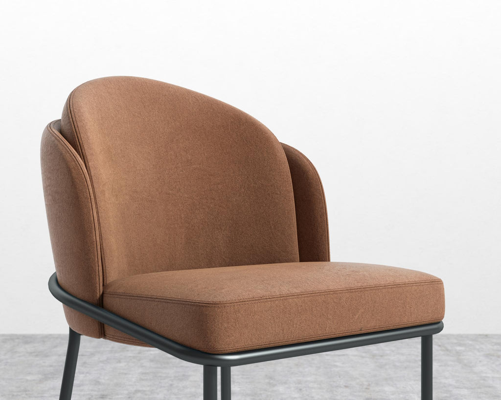 Angelo Dining Chair - Black - Angelo, Venice Vegan Suede - Cider