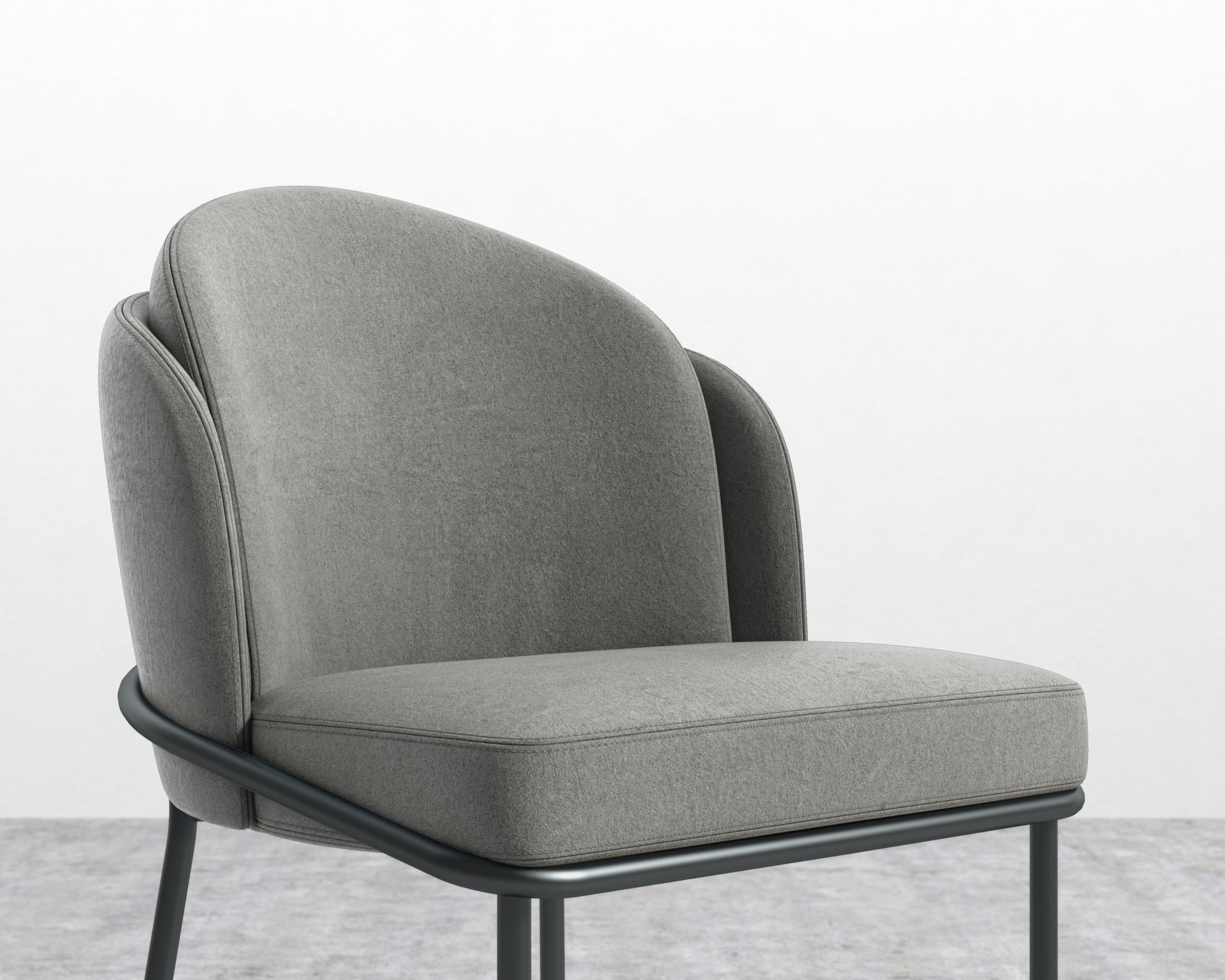 Angelo Dining Chair - Black - Angelo, Venice Vegan Suede - Strato