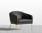 Angelo Lounge Chair - Black - Angelo, Microfiber Leather - Trento Jet Black