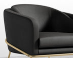 Angelo Lounge Chair - Black - Angelo, Microfiber Leather - Trento Jet Black