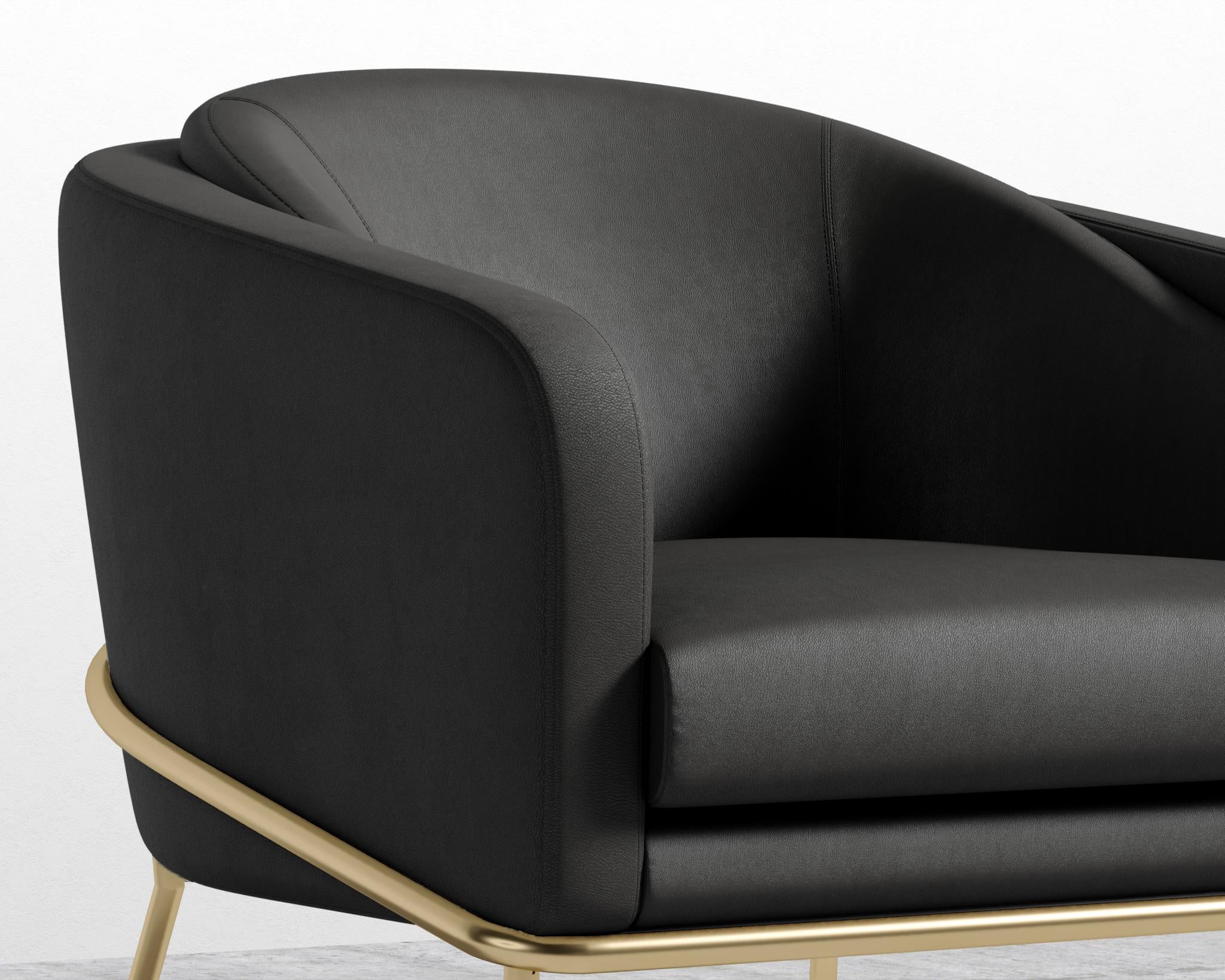 Angelo Lounge Chair - Black - Angelo, Microfiber Leather - Trento Jet Black