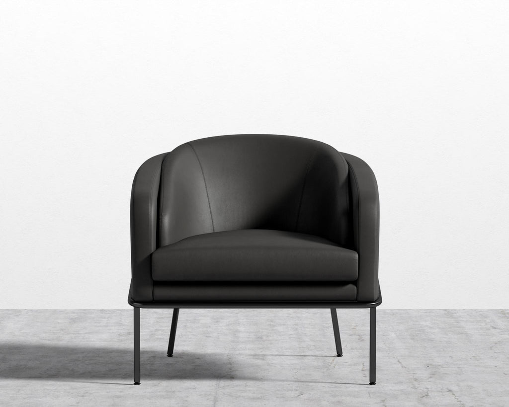 Angelo Lounge Chair - Black - Angelo, Microfiber Leather - Trento Jet Black